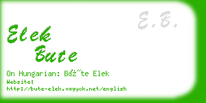 elek bute business card